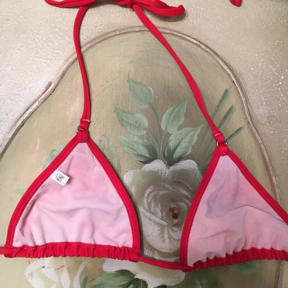 Red Triangle Bikini Top - Picture 2 of 3